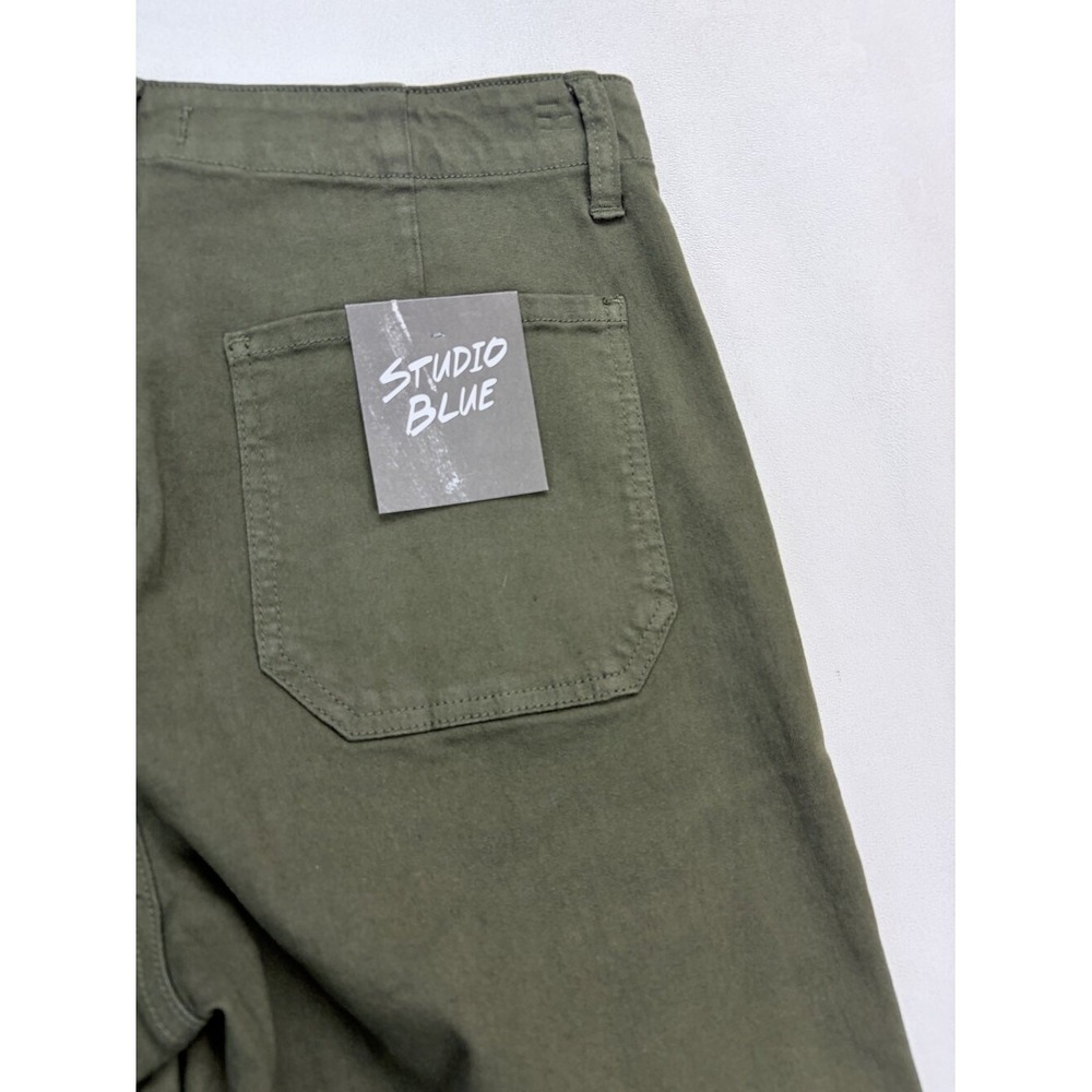 Studio Blue Sophia High Rise Relaxed Utility Pants Olive Green Womens 10 - Picture 9 of 12